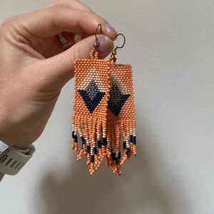 Beaded tapestry earrings